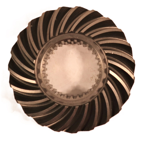 Mahindra OEM front differential bevel gear 23T 16704112110 for 10, 2500 and 2600 Series 4WD tractors restores proper torque transfer and smooth, reliable 4WD performance in the front axle differential.