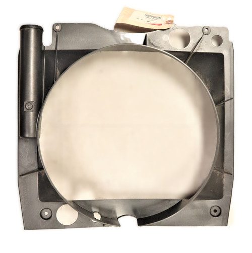 Mahindra radiator shroud 11611511900 molded fan shroud for eMax 20S HST open station and cab tractor radiator assembly.