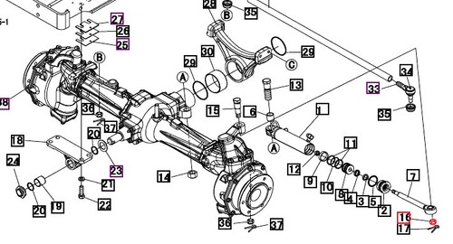 Mahindra castle nut A3130101601 for Mahindra 15, 16, Max, 1500, 1600 and Max XL Series tractors, used to secure the power steering cylinder or steering linkage to the front axle with a cotter pin (sold separately) for safe, locked retention.