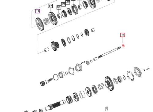 Mahindra transmission and PTO shaft oil seal 30 x 40 x 7 000016632P04 used on CRPTO, IPTO, SLPTO and split drive shaft housings on Mahindra tractors