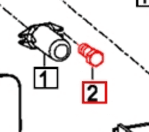 Mahindra hex bolt V2173608016 M8X16 used across 10 Series 2310, 2810, 3510, 4010, and 4110 tractors to fasten 3‑point hitch parts, brake and steering linkages, hydraulic components, front axle brackets, and engine accessories.