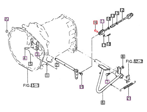Mahindra clutch pedal linkage pin 37372350080 for early 2810 tractor with old sheet metal, used as the clutch pedal linkage pin in the clutch section.