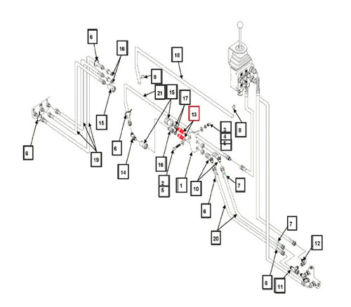 Mahindra hydraulic adapter bulkhead with nut KMW05863015 for KMW loaders and backhoes, used as a bulkhead fitting that mounts through the frame to connect hydraulic hoses and lines securely between the loader/backhoe valve and the tractor hydraulics.