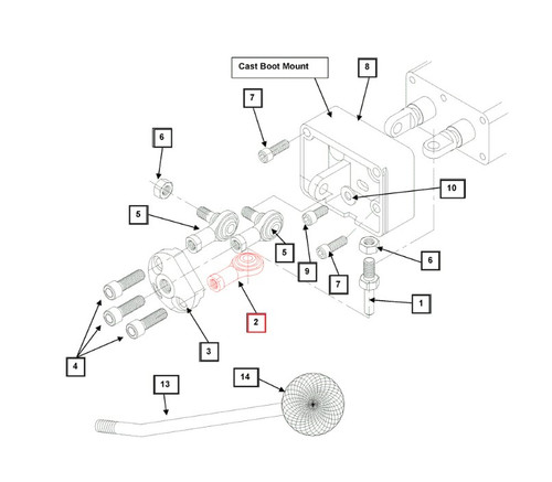 ROD END ASSY FOR JOYSTICK CONTROL ON (KMW) FRONT-END LOADER (KMW14093078)