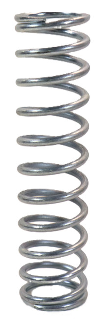 Mahindra KMW05652005 compression spring for pin-on quick attach adapters and skid steer tool carrier attachments on KMW front-end loaders including ML170, ML245, ML255, ML265, ML266, ML270, ML275, ML276, 6075L, 6075CL, 7095/7085, 8100CL, Max 25XL, KMW-1635 and 5145/5155 loaders, used to tension the latch mechanism that locks skid steer buckets and attachments onto the loader.