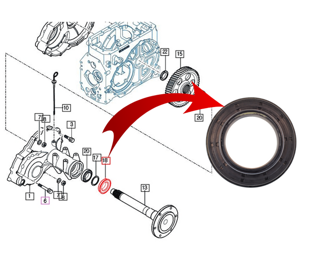 REAR AXLE OIL SEAL FOR MAHINDRA TRACTOR (15643072001) Bill's Tractor