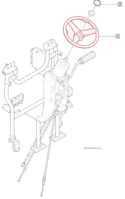 STEERING WHEEL FOR EMAX20S, EMAX 22, & EMAX 25 MAHINDRA TRACTORS