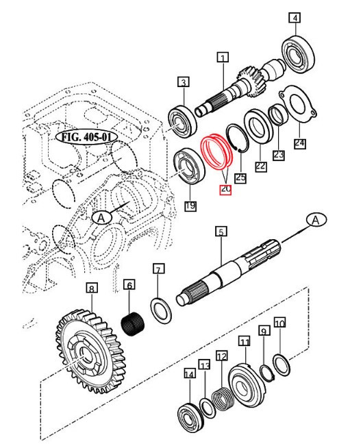 SHIM "B" FOR REAR PTO SHAFT ON MAHINDRA TRACTOR (79642010080)