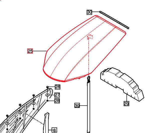 HOOD FOR STEEL EMAX 20S***ITEM #25***(11616012201MR) - Bill's Tractor