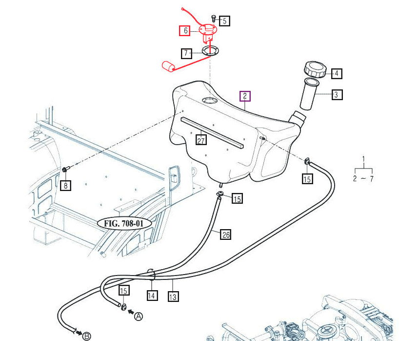 Mahindra Fuel Sending Unit 12396642300 - Fits 2538 HST Cabin T4, 2545 ...