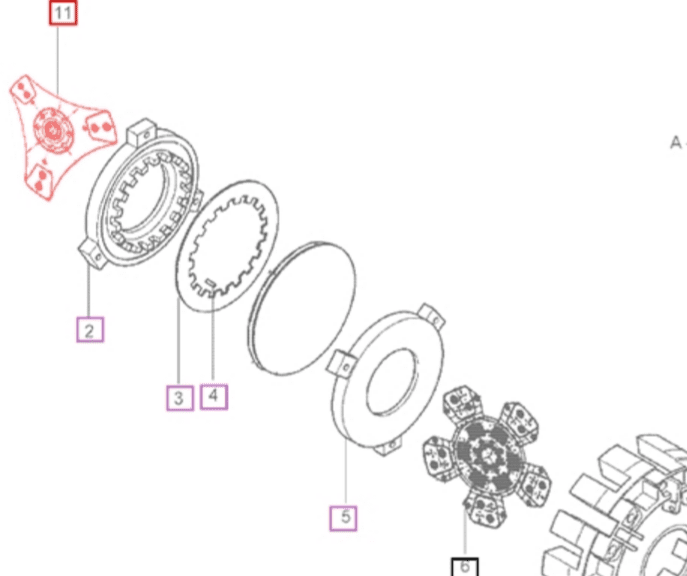 CLUTCH PTO DISC (00 SERIES - 4WD) (006504452C91) - Bill's