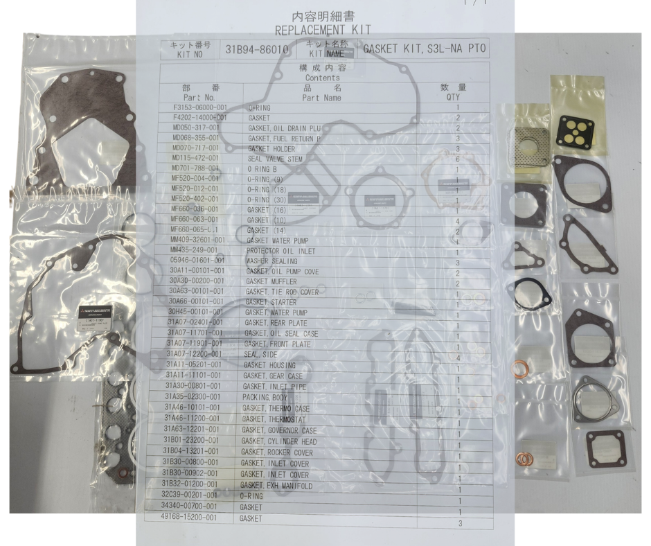 GASKET SET, COMPLETE ENGINE (S3L2-W412RH) (31B9416010