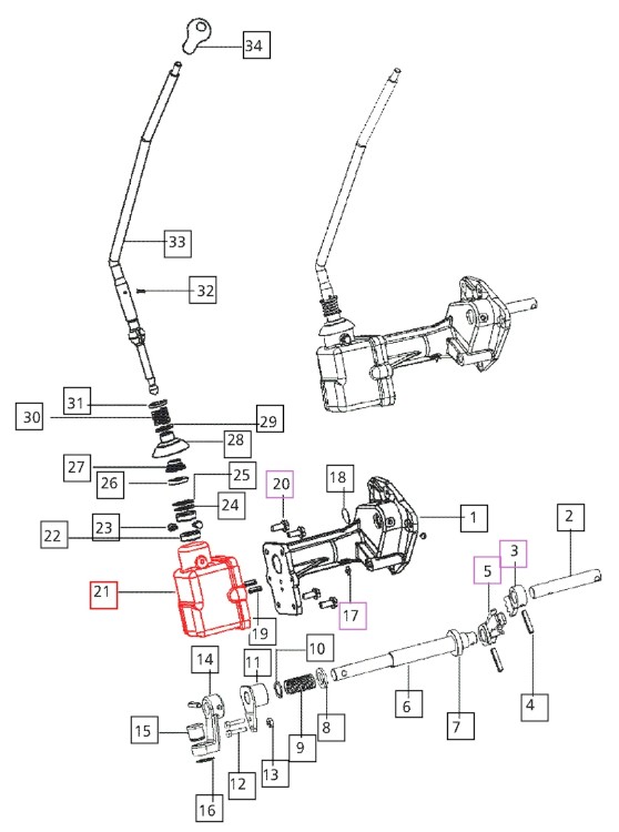 GEAR SHIFT LEVER HOUSING FOR MAHINDRA TRACTOR (006510724C1)