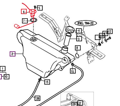 16706642301 - Mahindra Fuel Tank Sending Unit - Fits 10