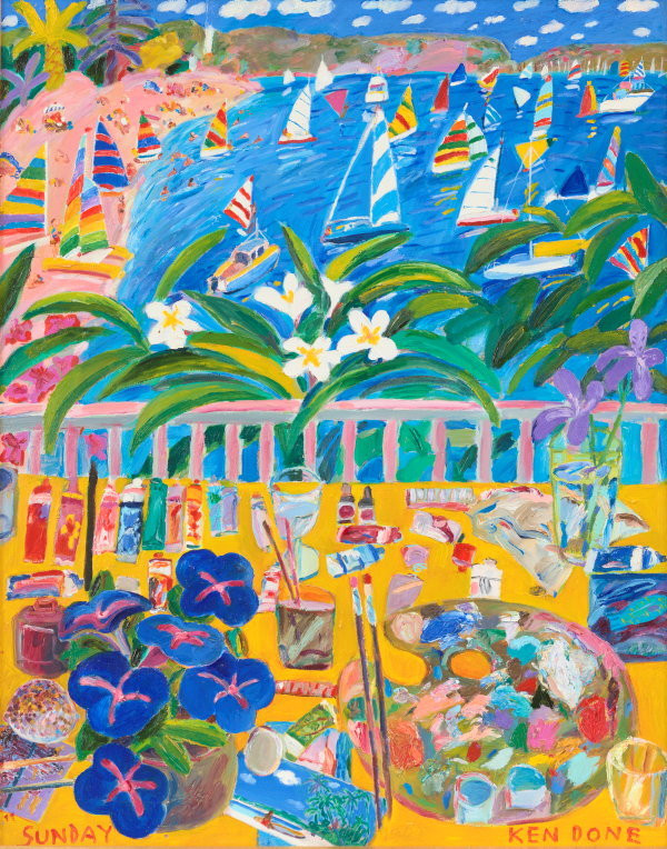 Ken Done Sunday Frangipani Pin - Art Gallery of New South Wales