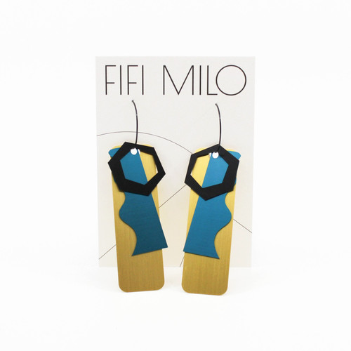 Fifi Milo Oblong Mix Hoop Earrings