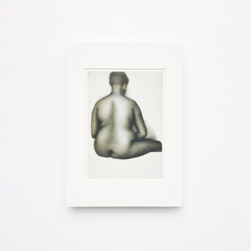 Eric Wilson Seated Female Nude, Back View Mounted Print