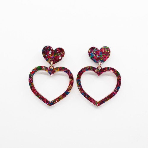 Haus of Dizzy Jasmine Small Barbie Heart Earrings