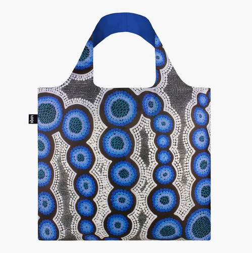 LOQI Kirsten Nangala Egan Blue Water Dreaming Shopping Bag