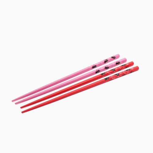 Pink & Red Cat Chopstick Set