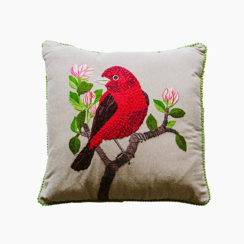 Birdlife Rust Cushion