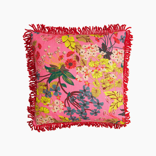 Genevieve Fringe Square Cushion