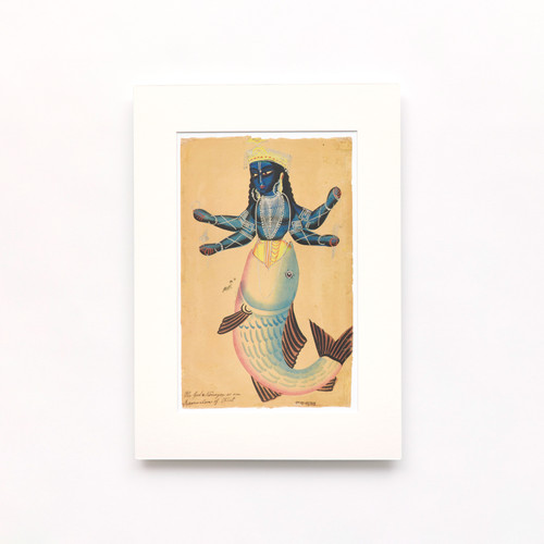 Vishnu as Matsya the Fish A3 Mounted Print