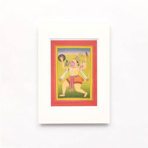 Hanuman Carrying Rāma and Lakshmana on his Shoulders A3 Mounted Print