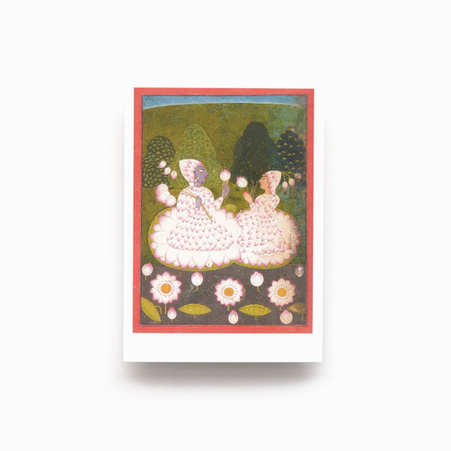 Lotus-clad Radha and Krishna Postcard