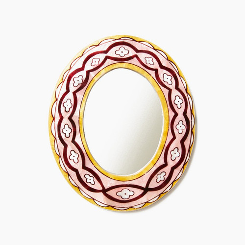 Samira Pink Waves Mirror