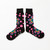 Yayoi Kusama Black with Pink Dots Flower Socks