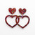 Haus of Dizzy Rajah Large Barbie Heart Earrings