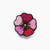 Pink Flower Embroidered Brooch