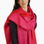 Triple Reverse Pink Woven Wool Scarf