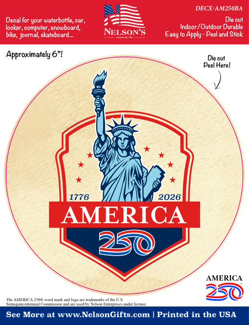 America 250 Statue of Liberty Decal