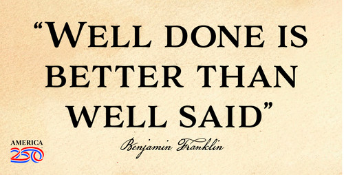 Benjamin Franklin Quote "Well done is better” Bumper Sticker