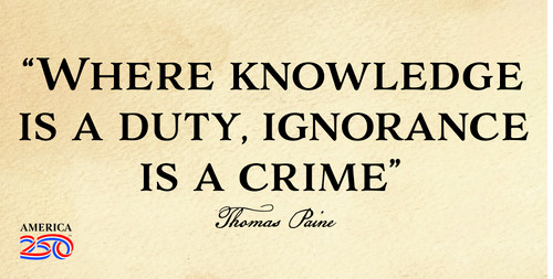 Thomas PaineQuote "Where knowledge is a duty" Bumper Sticker