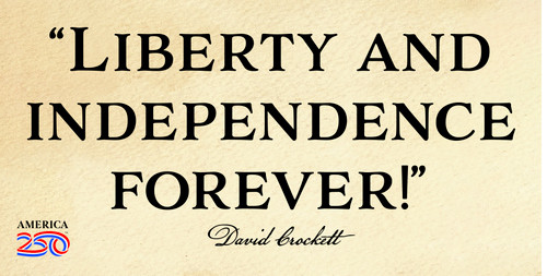 David Crockett Quote “Liberty and Independence forever!” Bumper Sticker