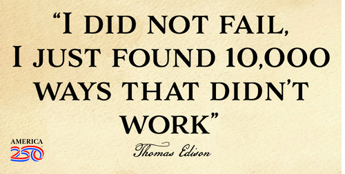 Thomas Edison Quote "I did not fail” Bumper Sticker