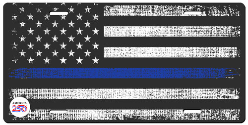 "Thin Blue Line" Flag License Plate