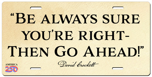 "Be Always Sure" License Plate