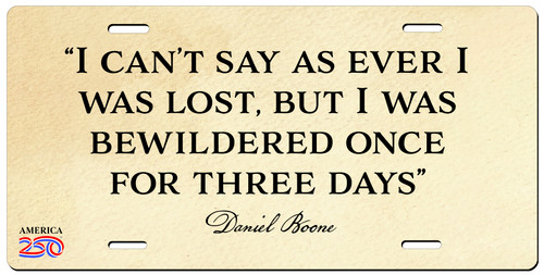 "I Can't Say" License Plate