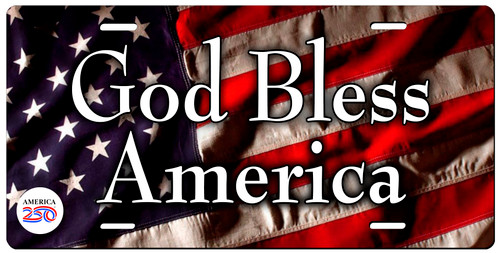 "God Bless America" License Plate