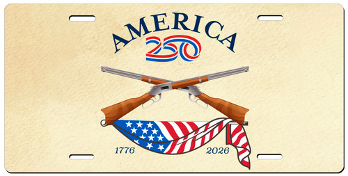 America 250 Rifle License Plate 3