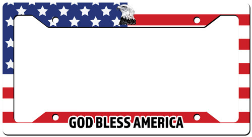 "God Bless America" License Plate Frame