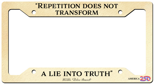 "Repetition" License Plate Frame