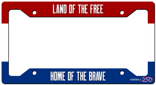 "Land of the Free" License Plate Frame