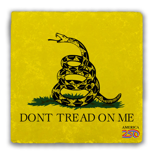 "Don't Tread On Me" Tumbled Stone Coaster
