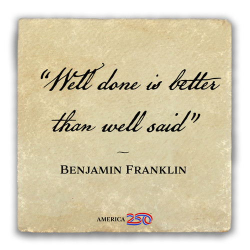 "Well Done Is Better" Tumbled Stone Coaster