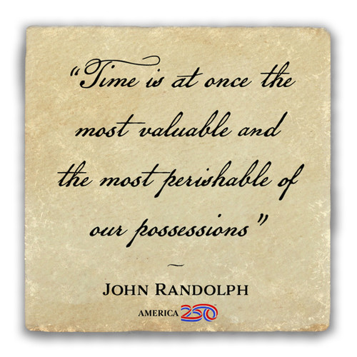 "Time is at Once" Tumbled Stone Coaster